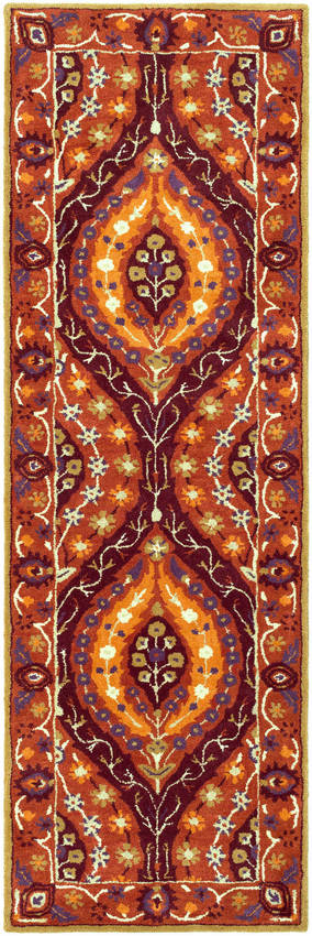 Chignik Traditional Burgandy Area Rug