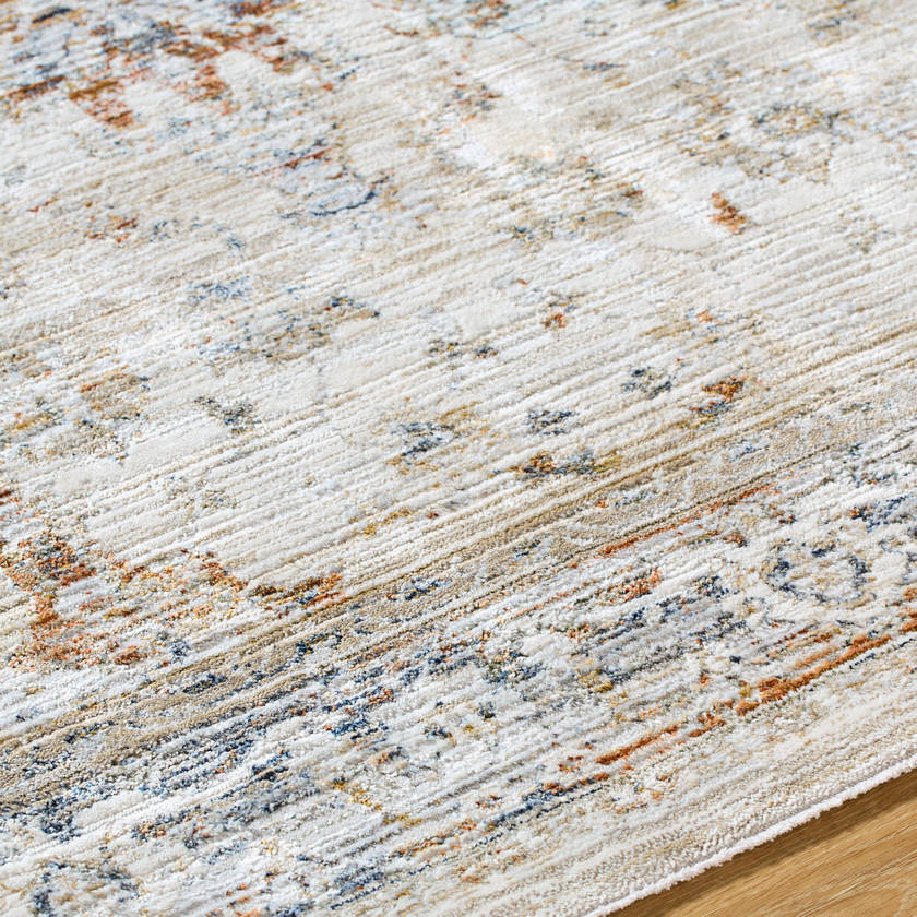 Madai Traditional Cream/Burnt Orange Area Rug