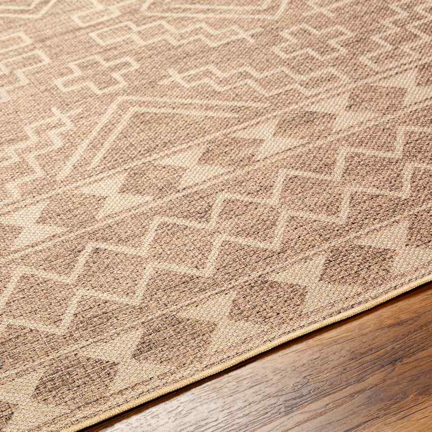 Tekoa Cottage Tan/Light Beige Washable Area Rug