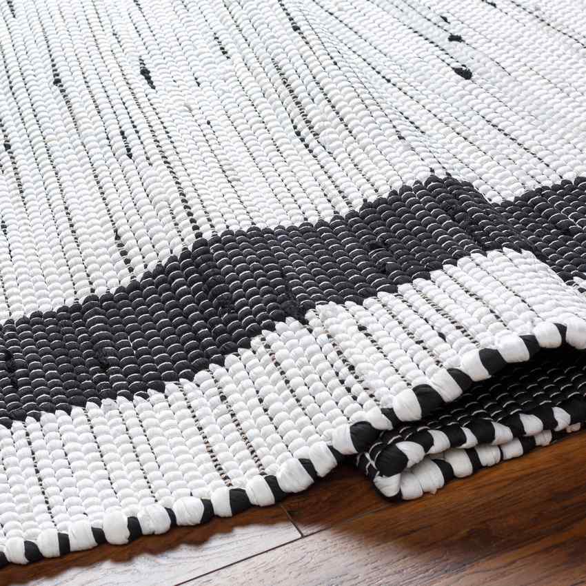 Dempsey Modern Ivory/Black Area Rug