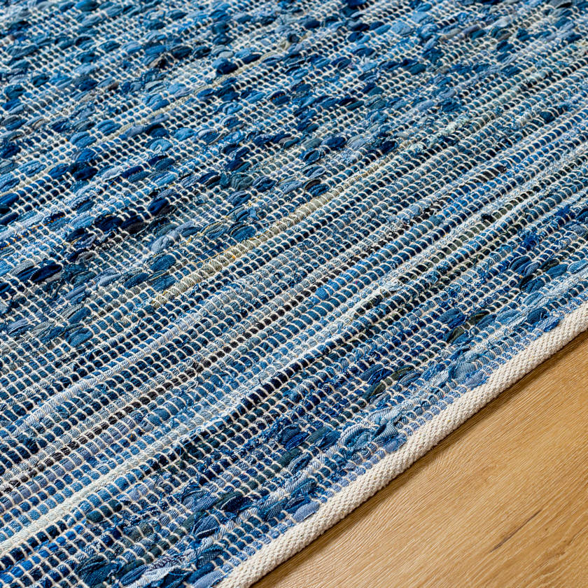 Lei Modern Dark Blue/Light Blue Area Rug