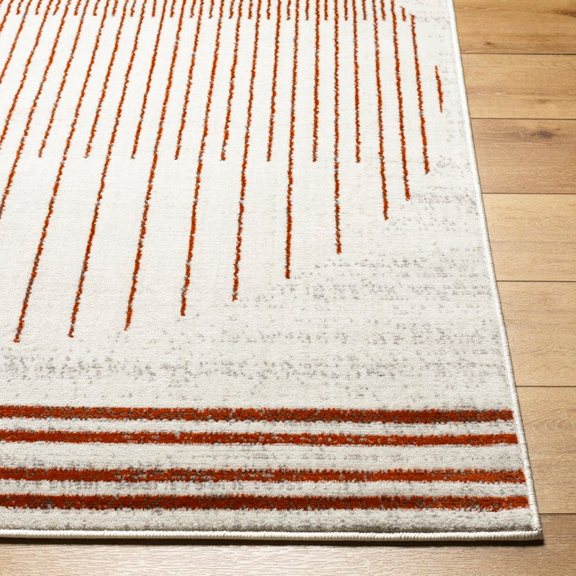 Neerbosch Modern Burnt Orange Area Rug