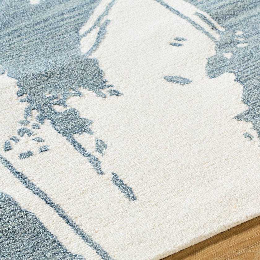 Mrk Modern Slate Blue Area Rug