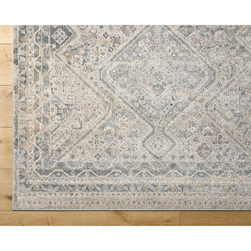 Dakesha Traditional Charcoal/Beige Area Rug