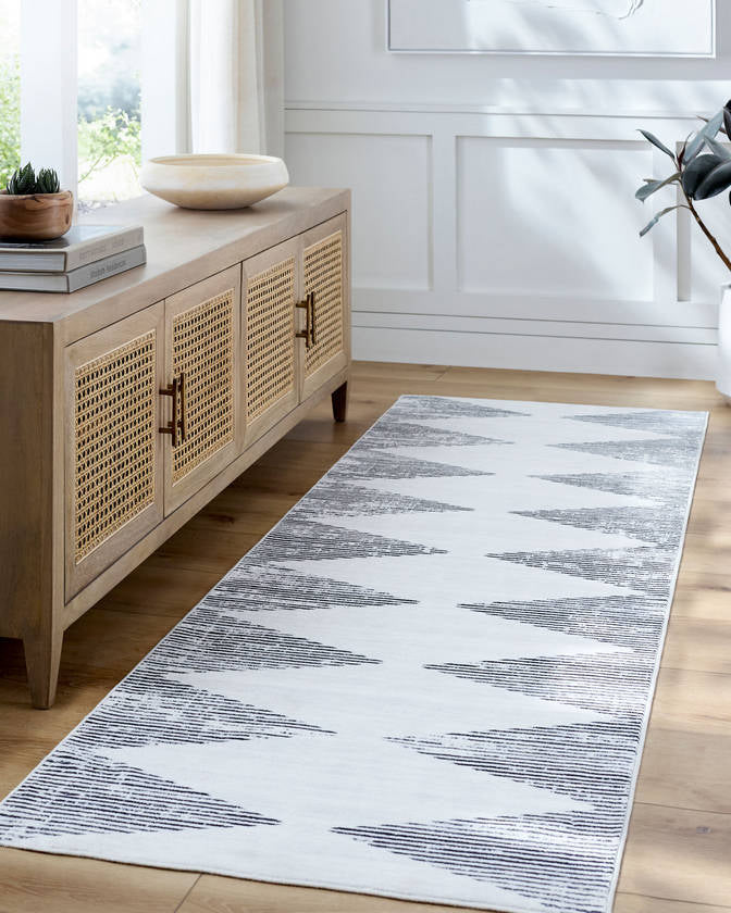 Eulanda Modern Ivory Washable Area Rug
