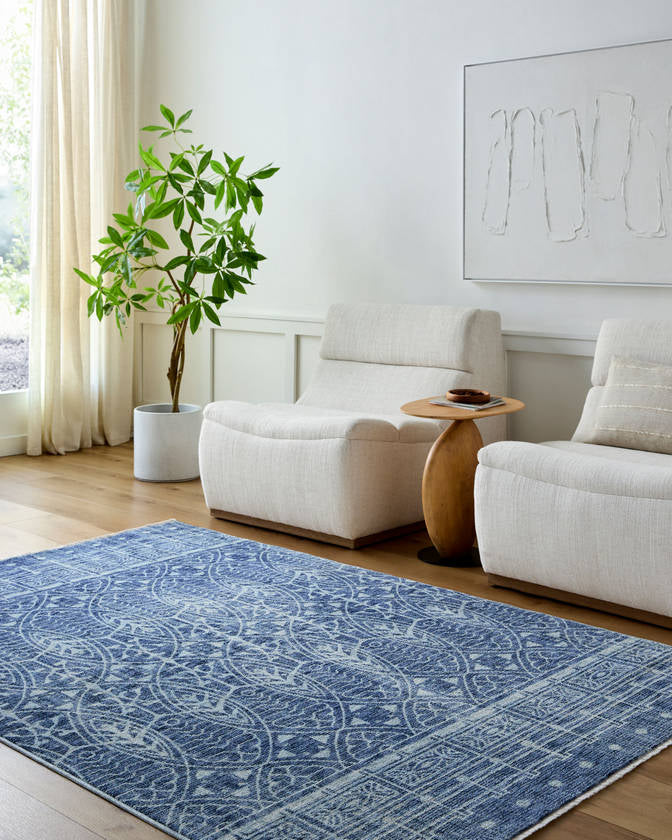 Isael Bohemian/Global Dark Blue Area Rug