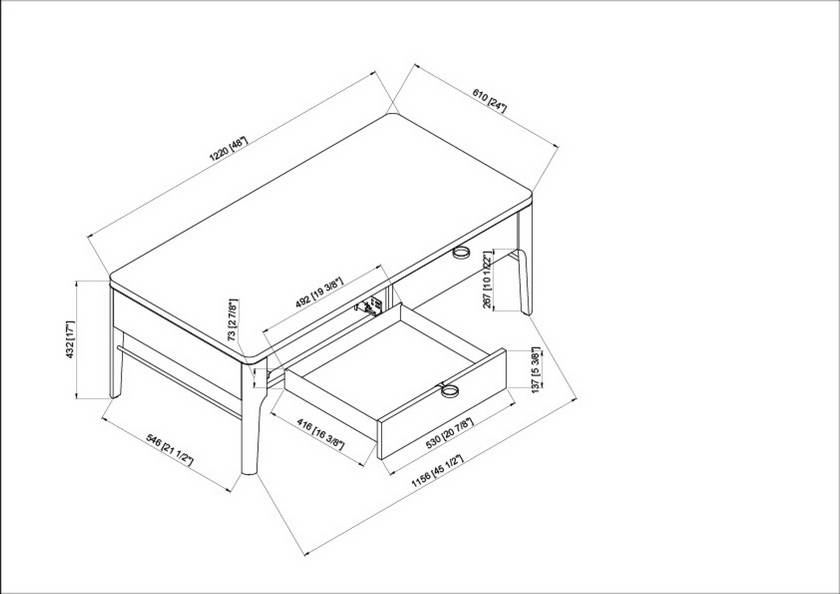 Tarek Black Coffee Table