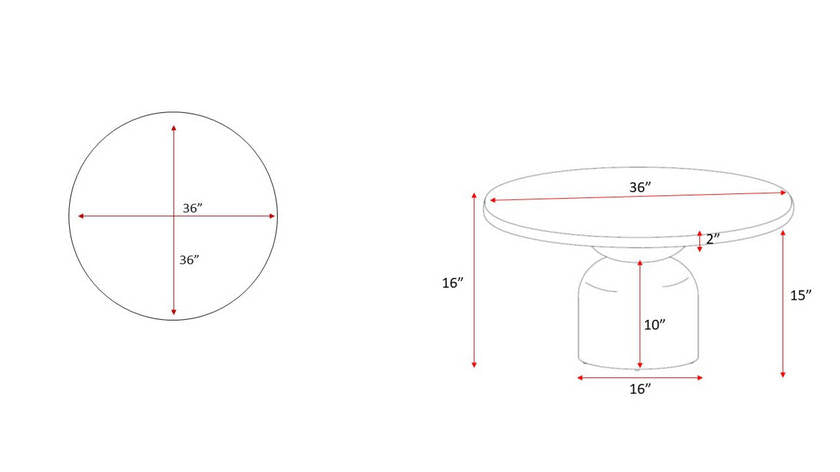 Khaleah Black Coffee Table