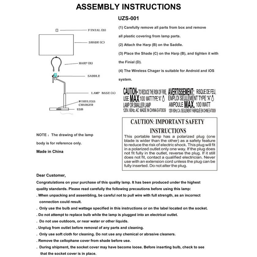 Lizza Traditional Black Table Lamp
