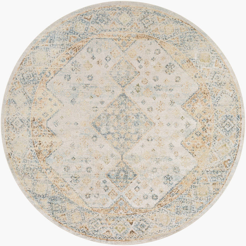 Maurita Traditional Light Silver Washable Area Rug