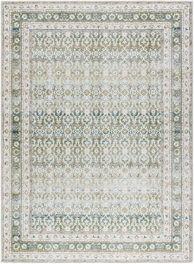 Rainier Traditional Olive Washable Area Rug - Our PNW Home x Livabliss