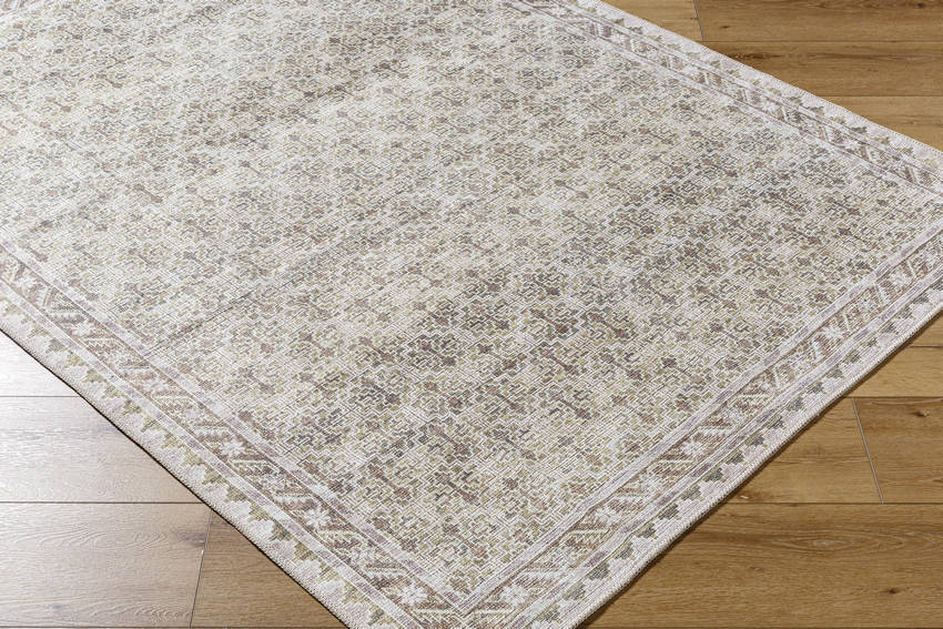 Rainier Traditional Light Brown Washable Area Rug - Our PNW Home x Livabliss
