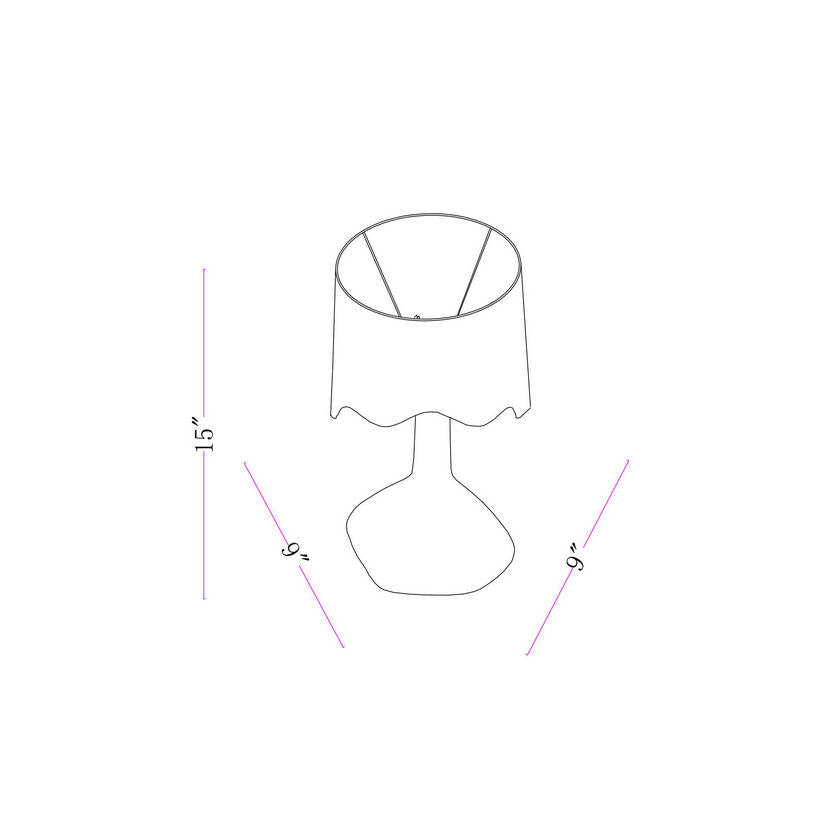 Eiman Rustic White/Dark Blue Table Lamp