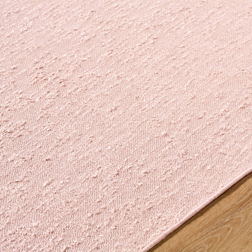 Tracy Cottage Blush Pink Washable Area Rug