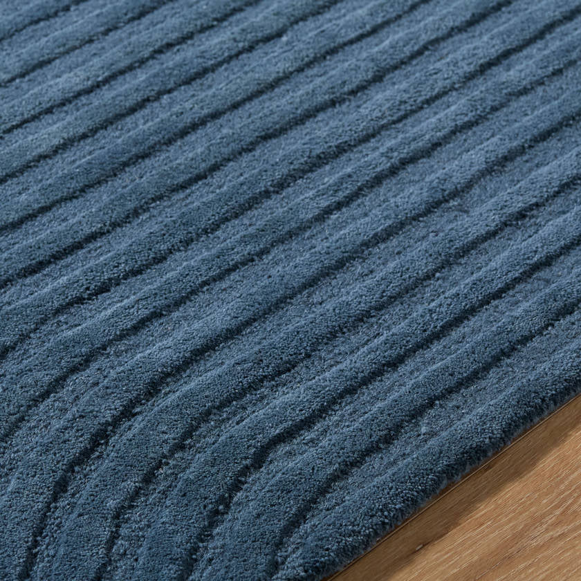 Herndon Modern Denim Blue Area Rug