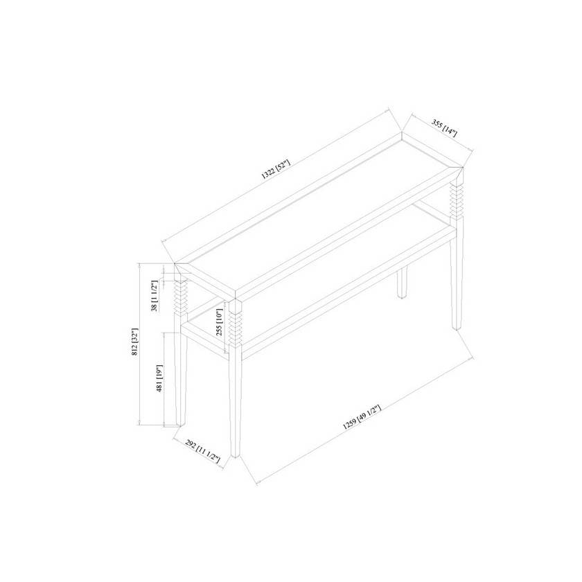 Tykeisha Black Console Table