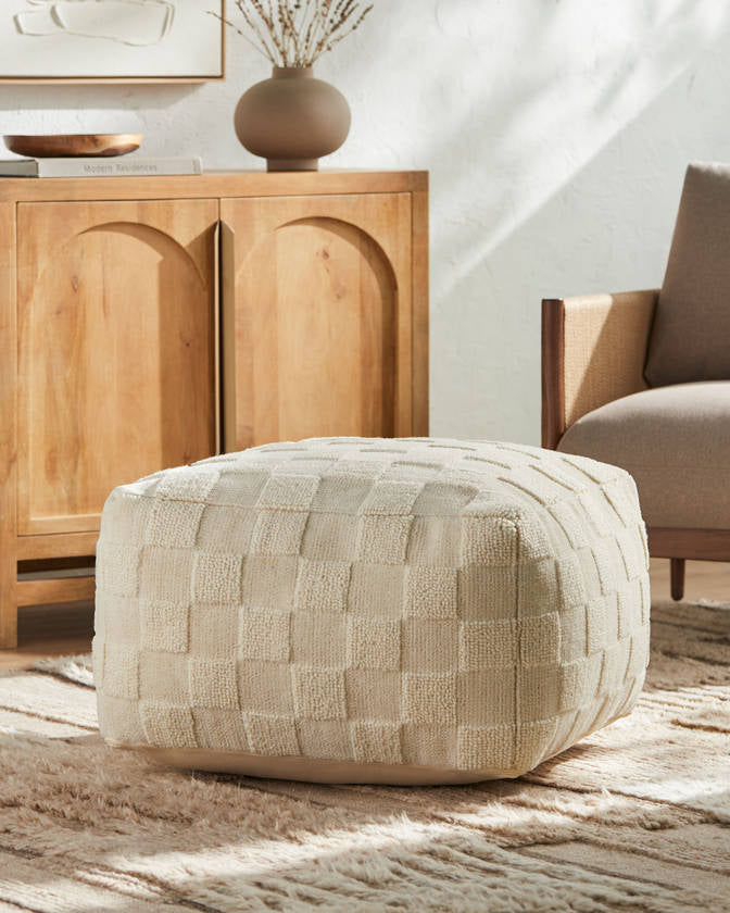 Erma Ivory Pouf