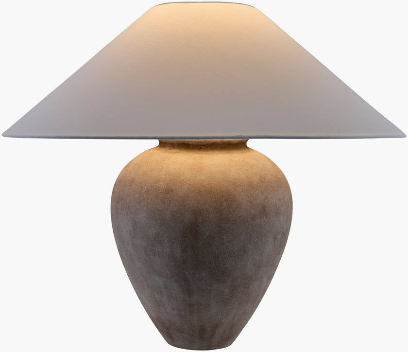 Camden Ford Traditional White/Brown Table Lamp - Galey Alix x Livabliss