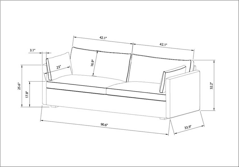 Lauderdale Off-White Sofa - Galey Alix x Livabliss
