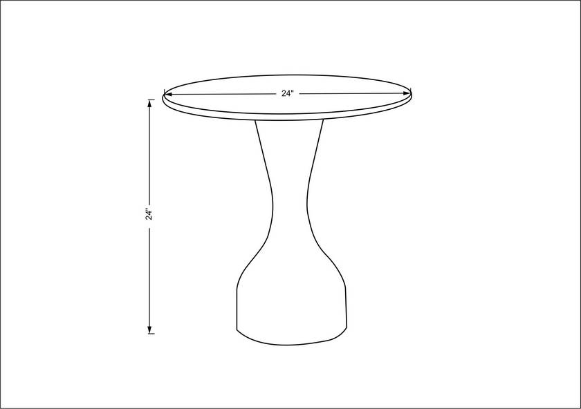 Mila Rose Beige/Brown End Table - Galey Alix x Livabliss