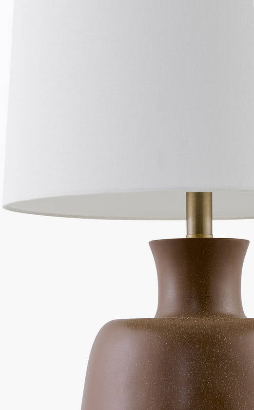 Ginny Traditional Brown/White Table Lamp