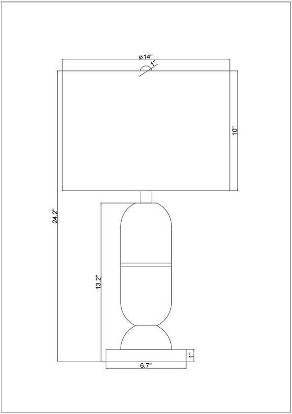 Topaz Traditional Brown Table Lamp
