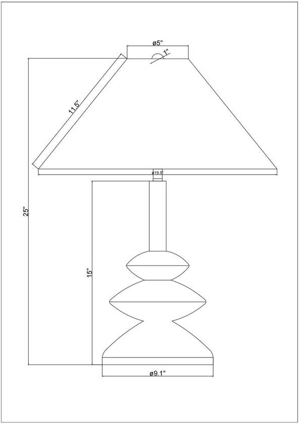 Cecille Global White Table Lamp