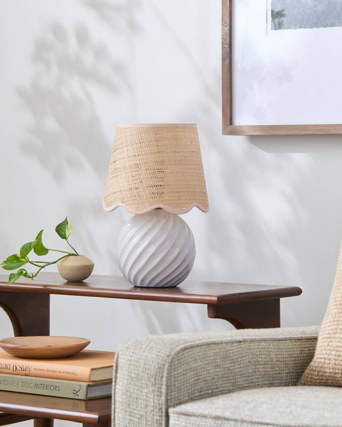 Sharenna Traditional White Table Lamp