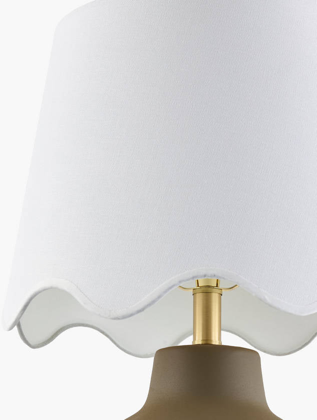 Tomothy Traditional Dark Green/White Table Lamp