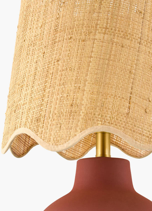 Tomothy Traditional Dark Red Table Lamp