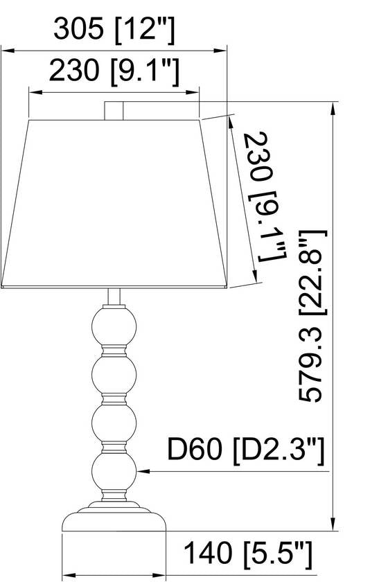 Ymelda Traditional Beige Table Lamp