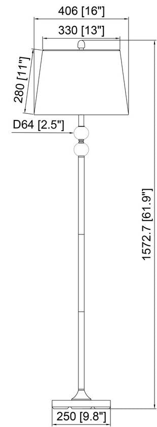 Rondal Traditional Dark Brown Floor Lamp