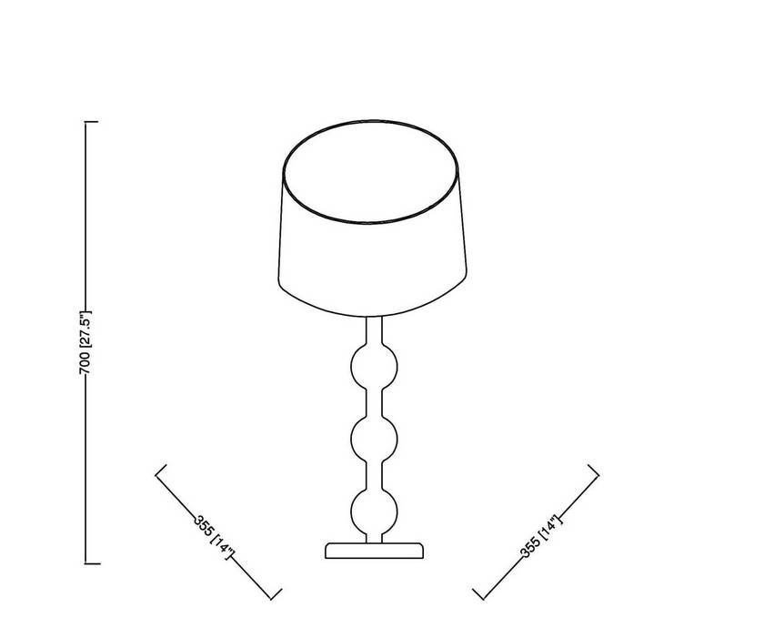 Nakiya Traditional Black Table Lamp