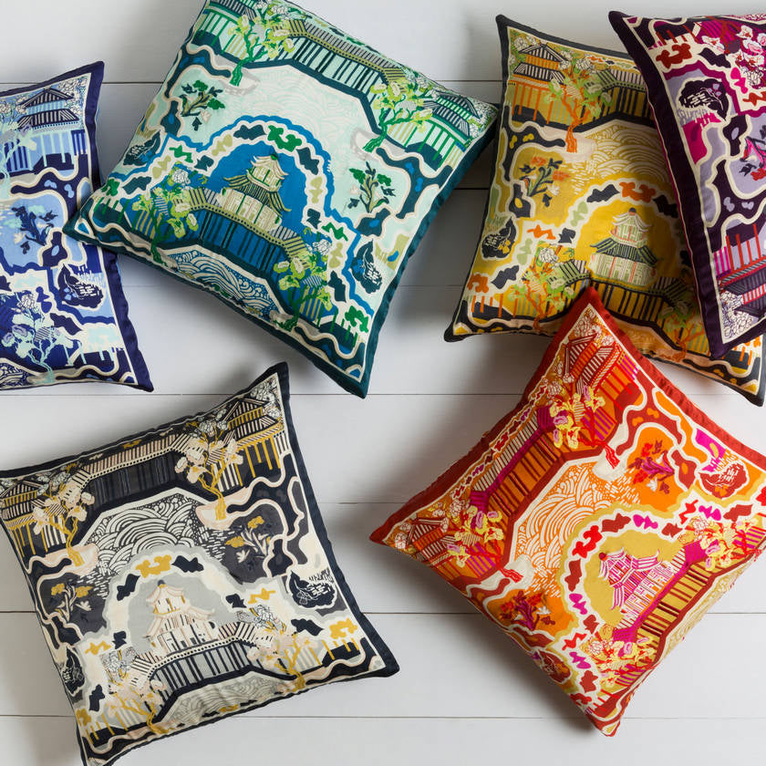 Heron Bright Purple Pillow Cover