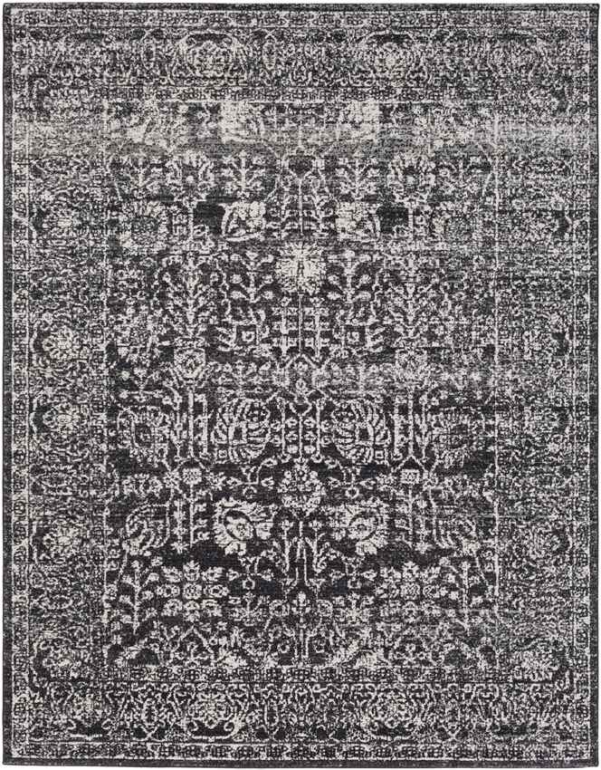 Leo Traditional Black Area Rug