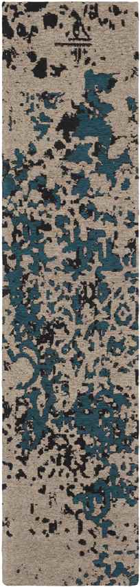 Coalville Modern Dark Teal/Grey/Black Area Rug