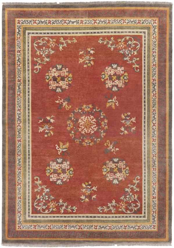 Folkston Traditional Rust/Charcoal Area Rug