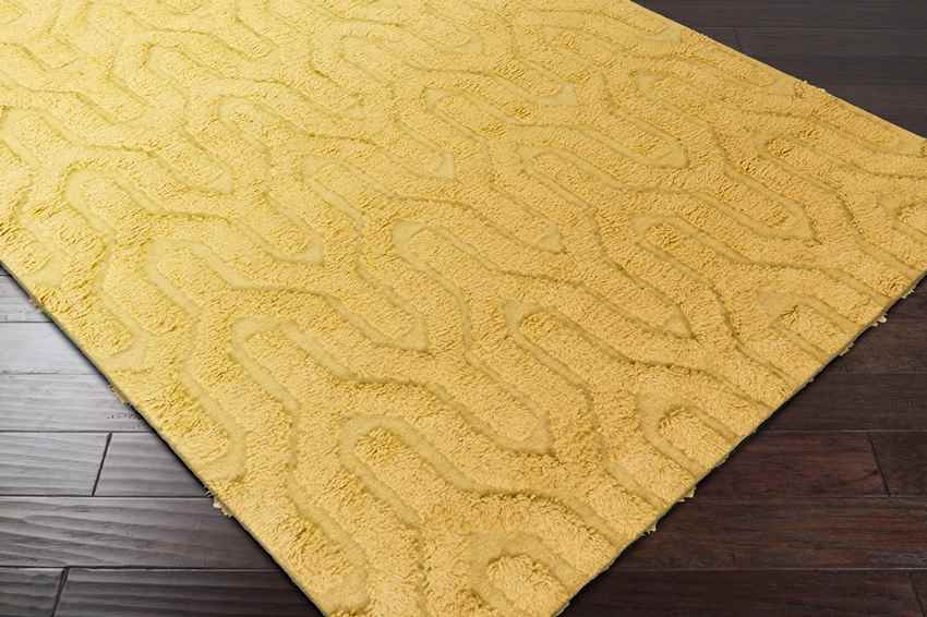Huslia Modern Gold Area Rug
