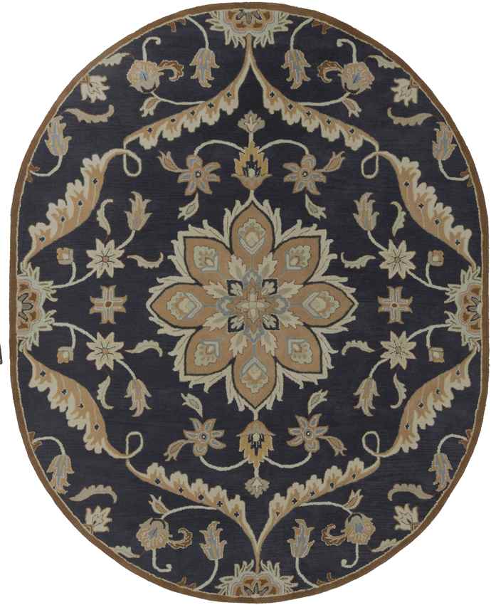 Carman Traditional Navy Area Rug