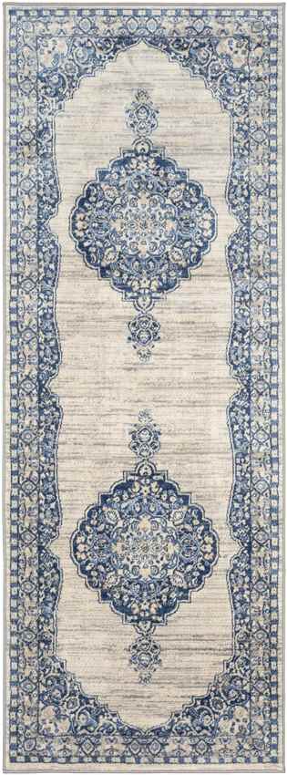 Stiem Traditional Navy Area Rug