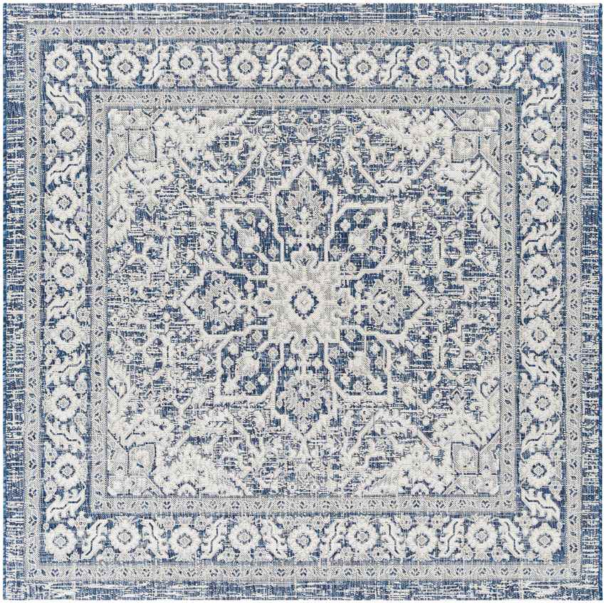 Mantinge Traditional Navy Area Rug