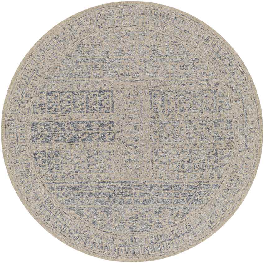 Veenhof Traditional Dark Blue Area Rug