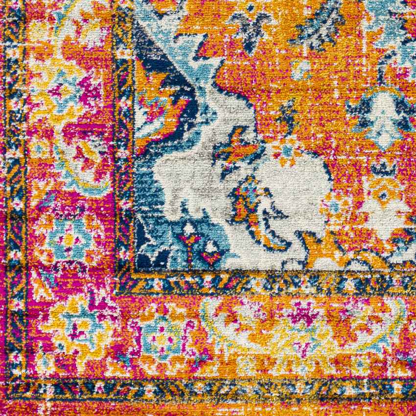 Kreijl Traditional Bright Orange Area Rug