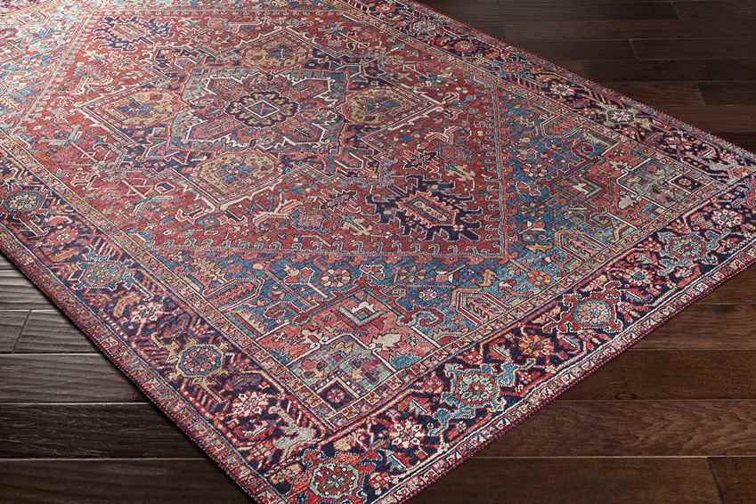 Looneind Traditional Dark Red Area Rug