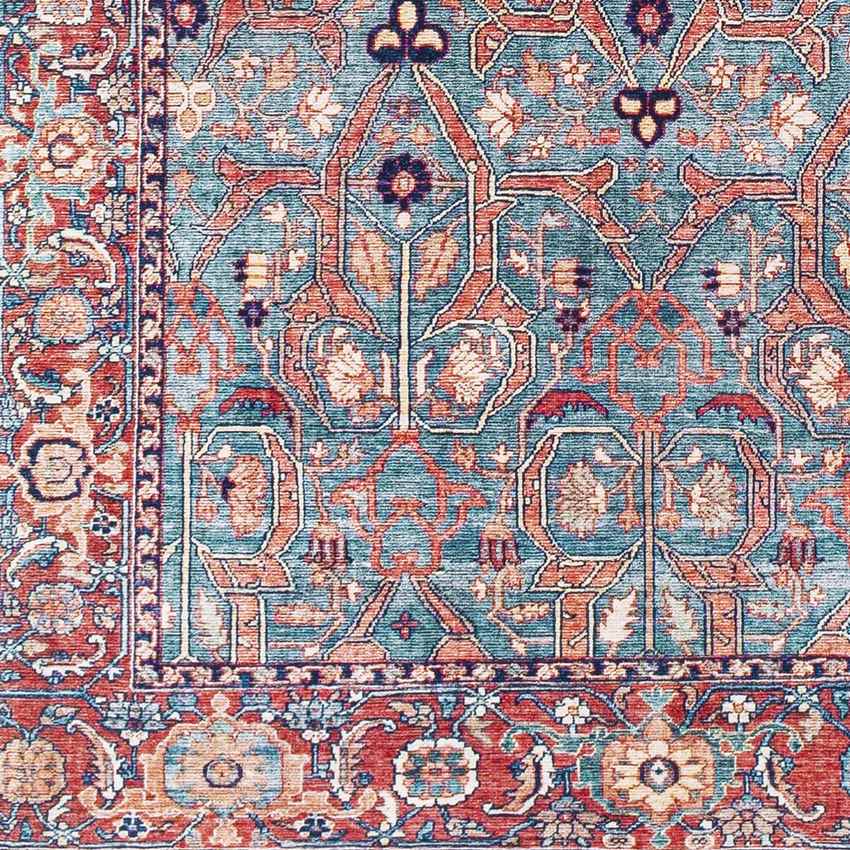 Luissel Traditional Brick Red Area Rug