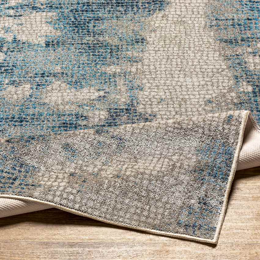 Trail Creek Modern Teal Washable Area Rug