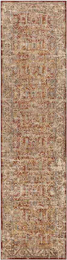 Harlan Traditional Burgundy Area Rug