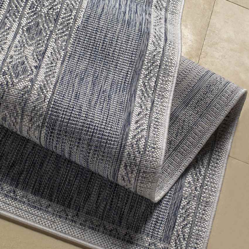 Iowa Falls Global Navy Area Rug