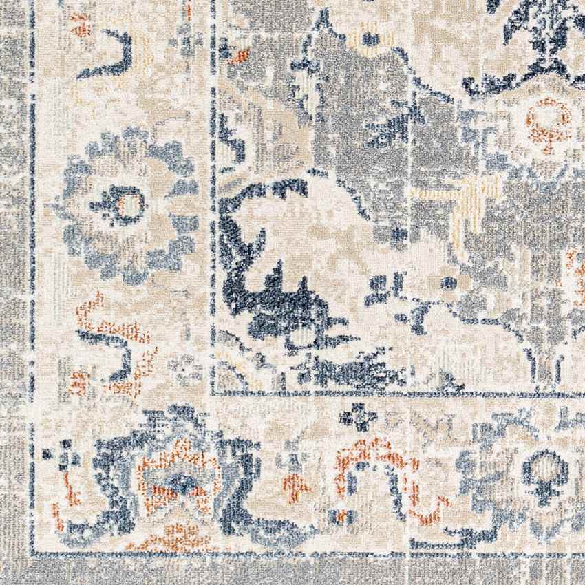 Warfield Traditional Light Gray Washable Area Rug
