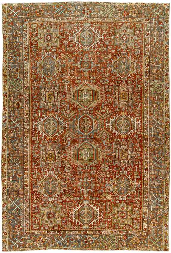Adrean Traditional Burnt Orange Area Rug